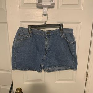 Blue Wrangler Jean Shorts Plus